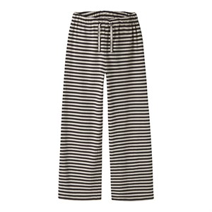 Name It - NKF SURAJA STRAIGHT PANT NOOS, Black Coffee Stripes