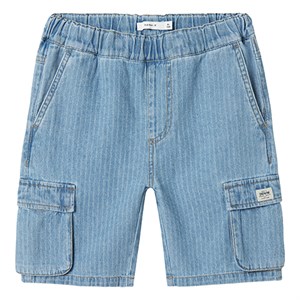 Name It - Ryan Cargo DNM Shorts 3950-KY - Stripes, Light Blue Denim