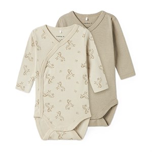 Name It - Body 2 Pack Wrap Noos LS, Rainy Day Zebra