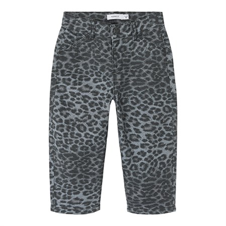 Name It - Bella Twill Mom Pants 4444-TD Noos, Night Owl/Grey Leopard