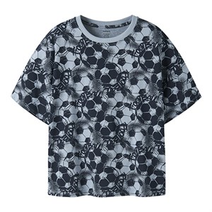 Name It - NKM Veldo SS Nreg Top - Football, Blue Fog