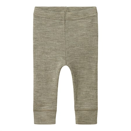 Name It - Wax Unisex Wool Rib Leggings Noos, Dried Sage