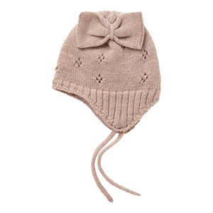 Name It - Wrilla Bow Wool Knit Hat, Shadow Gray