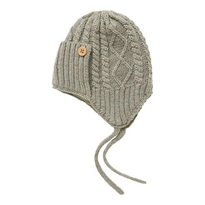 Name It - Wrilla Button Wool Knit Hat, Dried Sage