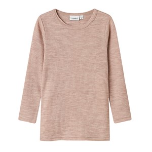 Name It - Wax Unisex Wool Rib Top Noos LS, Shadow Gray