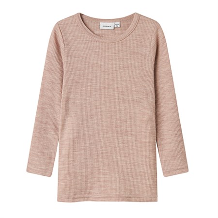 Name It - Wax Unisex Wool Rib Top Noos LS, Shadow Gray