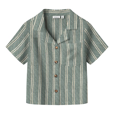 Name It - Halom Nreg Shirt SS, Slate Gray