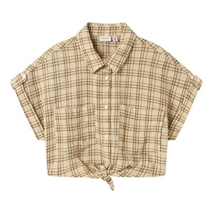 Name It - Herno Shirt SS, Sun Kiss Stripes - Walnut