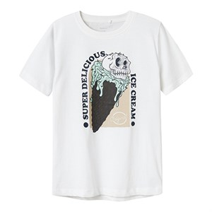 Name It - Jalka Top SS - Honeydrew, Bright White