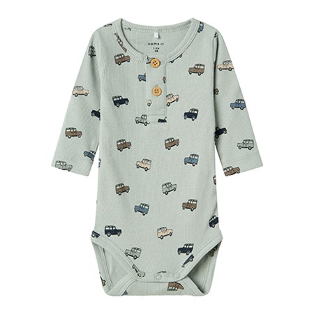 Name It - Hukab M Body LS, Aqua Gray