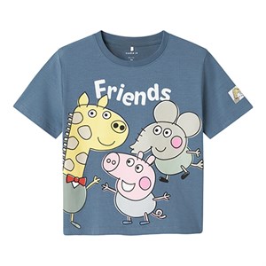 Name It - Arle Peppa / Gurli Gris Nreg Top CPLG SS, Blue Mirage