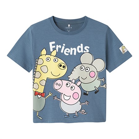 Name It - Arle Peppa / Gurli Gris Nreg Top CPLG SS, Blue Mirage