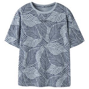 Name It - NKM VENZEL SS NREG TOP, Blue Fog AOP Palm Blue