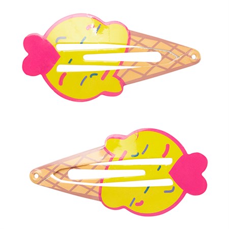Name It - Icecream 2 Pack Hairclips, Lemon Meringue