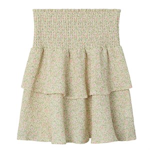 LMTD - Haileys Short Skirt - Flower AOP, Babys Breath
