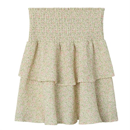 LMTD - Haileys Short Skirt - Flower AOP, Babys Breath