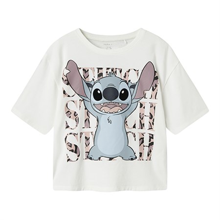 Name It - Jixi Stitch Rlx Top WDI Noos SS, Bright White