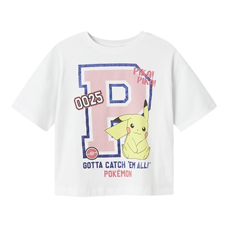 Name It - Jixa Pokemon Rlx T-shirt SS, Bright White