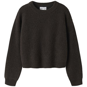 Name It - NKF HOLLY LS BOXY SHORT KNIT NOOS, Chocolate Plum