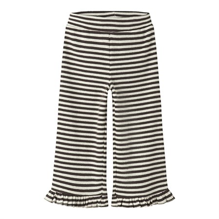 Name It - Luna Wide Pant, Peyote Stripes / Seal Brown