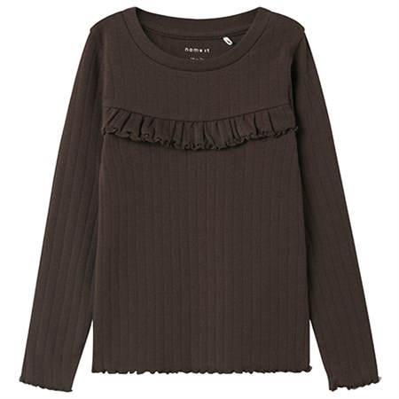 Name It - Lalla XLS Top LS, Seal Brown