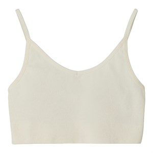 LMTD - Kailey Rib Bralette Noos, White Alyssum