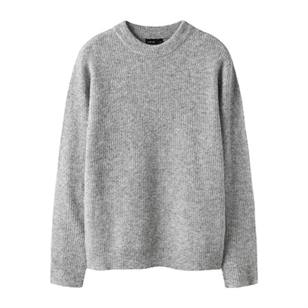 LMTD - Kleave O-Neck Knit Noos LS, Light Grey Melange