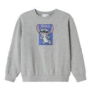 Name It - Akira Stitch RLX Sweatshirt BRU WDI, Grey Melange