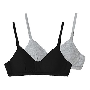 LMTD - Nantelle Bralette 2Pack Noos, Black/Grey