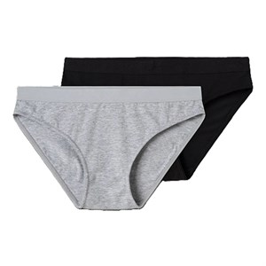 LMTD - Nantelle 2Pack Brief Noos, Black/Grey