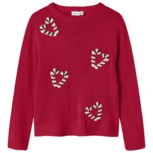 Name It - Rajul Loose Knit Pullover, Jester Red
