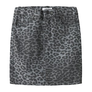 Name It - Salli Twill HW Skirt 5422-ID - Grey Leopard, Night Owl
