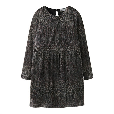 Name It - Risaring Dress LS, Seal Brown Leo