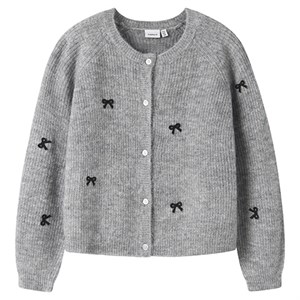 Name It - NKF RIFEY LS KNIT CARD, Grey Melange