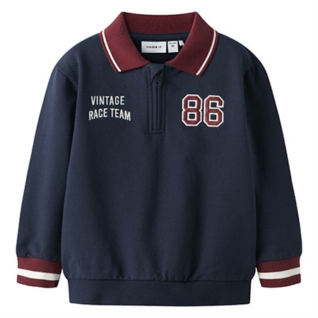 Name It - Ramse Nreg Sweat Polo BRU, Navy Blazer