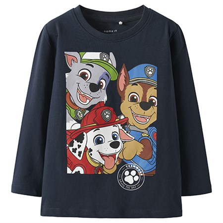 Name It - Nitin Paw Patrol Nreg T-shirt CPLG LS, Navy Blazer