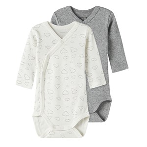 Name It - Body 2P Wrap Cloud Noos LS, Jet Stream/Grey Melange