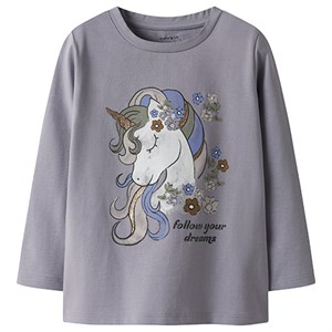 Name It - Tulinea Top LS, Lavender Gray