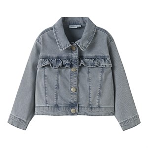 Name It - Julia Dnm Frill Jacket 6006-YB F, Light Blue Denim