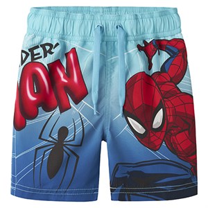 Name It - Malte Spider Long Swimshorts Mar, Bluefish