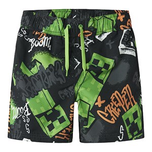 Name It - NKM MIC MINECRAFT SWIMSHORTS BFU, Black