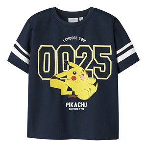 Name It - Mic Pokemon Nreg Poly Top Sky SS, Navy Blazer