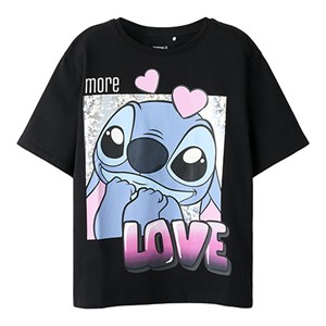 Name It - Fora Stitch Nreg Top Noos WDI SS, Black