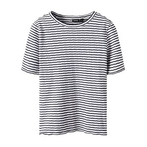 LMTD - Seher Short Top Noos SS, Navy Blazer/White