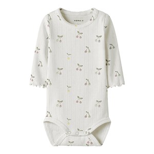 Name It - Ficherry Body LS, Cloud Dancer
