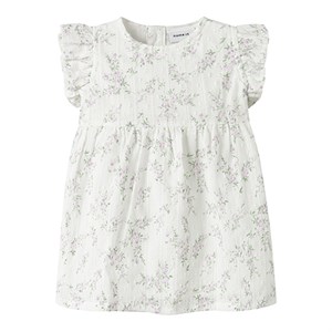 Name It - NBF FRITING CAPSL DRESS, Bright White