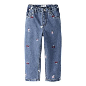 Name It - NMF BELLA BARREL EMB JEANS 4870-OV L, Medium Blue Denim EMB