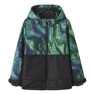 Name It - NKN SLOPE10 SKI JACKET BLOCK AOP FO, Tropical Green