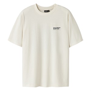 LMTD - NLM HURFA SS L TOP, White Alyssum Print Ombre Blue