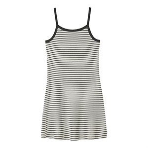 LMTD - NLF HINAJA STRIPE SHORT STRAP DRESS, White Alysssum/Black